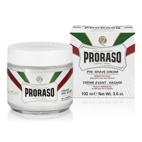 Proraso Sensitive white Pre Shave Cream Tub 100ml 1