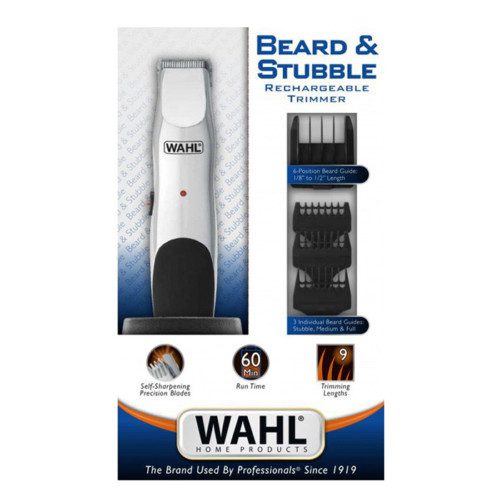 wahl beard stubble moustache cord cordless rechargeable trimmer