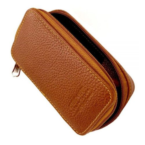Parker Brown Leather Zipped Case